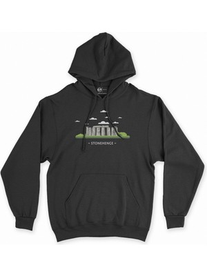 Cix Cix Stonehenge Siyah Kapşonlu Sweatshirt Hoodie