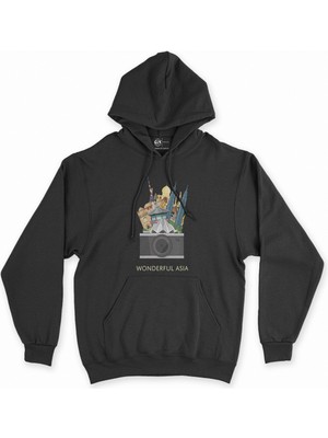 Cix Cix Wonderfull Asia Siyah Kapşonlu Sweatshirt Hoodie