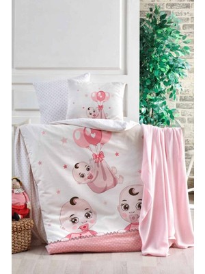 Kristal  Kristal Babies Ranforce Bebek Nevresim Takımı - Pembe
