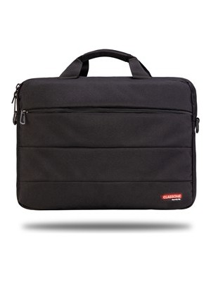 Classone Romeo Serisi TL2400 13-14" Uyumlu Su Geçirmez Kumaş Laptop Çantası Siyah