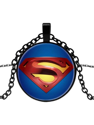 Tnr Superman Desen Unisex Cam Kolye