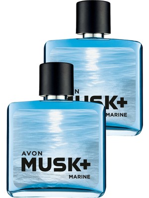 Avon Musk Marine Erkek Parfüm Edt 75 Ml. Ikili Set