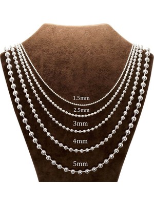 Osmanlı Gümüş 1.5mm Top Zincir Erkek Bayan 925 Ayar Gümüş Kolye Johnny Depp Kolye 24007980414