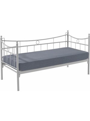 Bedliga Daily Daybed Tek Kişilik Sedir Divan Metal Karyola Beyaz