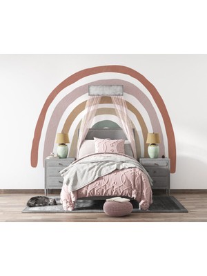 Duvar Kağıdı Marketi Gökkuşağı Sembollü 3D Duvar Kağıdı