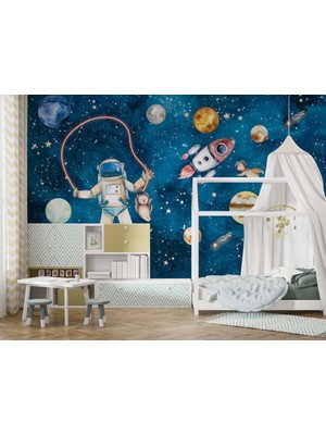 Duvar Kağıdı Marketi Çocuk Gezegenli 3D Duvar Kağıdı