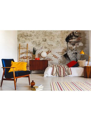 Duvar Kağıdı Marketi Denizci Amca 3D Duvar Kağıdı