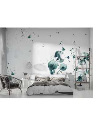 Duvar Kağıdı Marketi Hindiba Uçan Pamuklar 3D Duvar Kağıdı