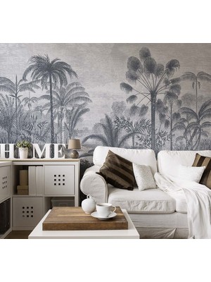 Duvar Kağıdı Marketi Muz Ağaçlı Tropikal 3D Duvar Kağıdı