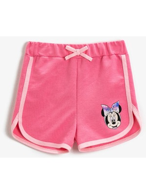 Koton Kız Bebek Mickey Mouse Şort Lisanslı Pamuklu