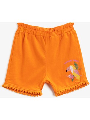 Koton Kuş Baskılı Şort Pamuklu