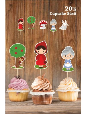 Neşeli Günlerim Kırmızı Başlıklı Kız Konseptli Cupcake