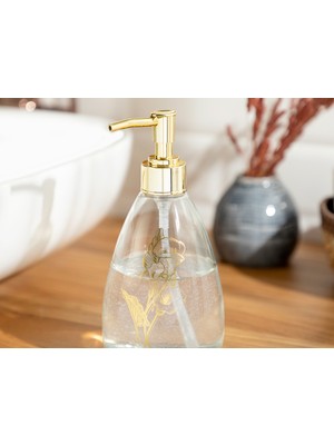 English Home Elegance Banyo Sıvı Sabunluk 9X19 cm Gold