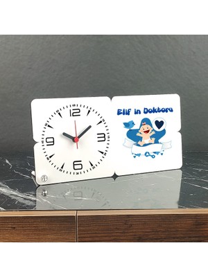 Hediyelen Bebek Hediyesi Ahşap Masa Saati 001