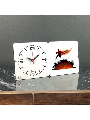 Hediyelen Basketbol Antrenörü Ahşap Masa Saati