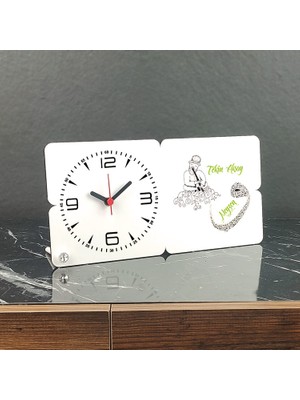 Hediyelen Neyzen Ahşap Masa Saati