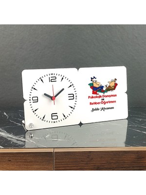 Hediyelen Psikolojik Danışman ve Rehber Öğretmen Ahşap Masa Saati