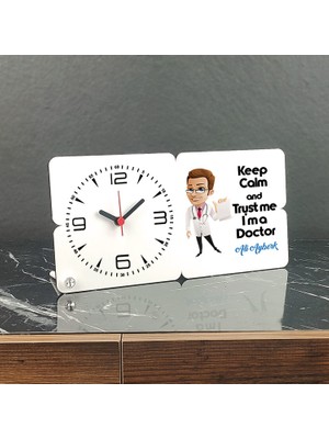 Hediyelen Doctor Ahşap Masa Saati