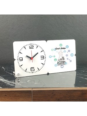 Hediyelen Eğitim Danışmanı Ahşap Masa Saati