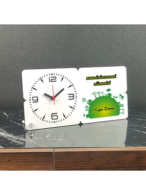 Hediyelen Enerji Sistemleri Mühendisine Hediye Ahşap Masa Saati
