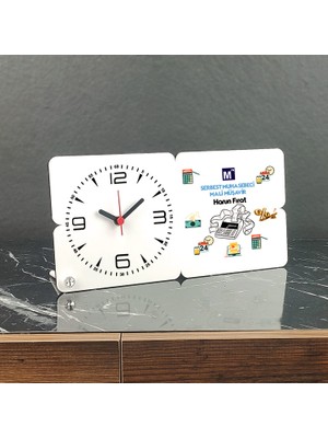 Hediyelen Serbest Muhasebeci Mali Müşavir Ahşap Masa Saati