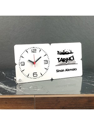 Hediyelen Tarihçi Ahşap Masa Saati