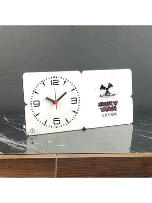 Hediyelen Nükleer Tıp Teknikeri Ahşap Masa Saati 001