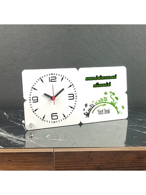 Hediyelen Enerji Sistemleri Mühendisi Ahşap Masa Saati