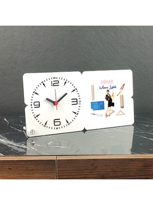 Hediyelen Mimar Ahşap Masa Saati 001