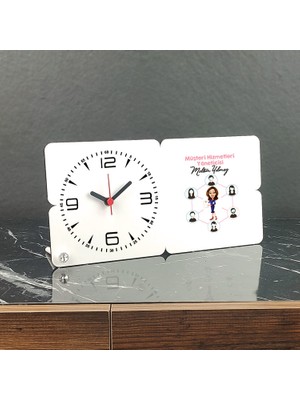 Hediyelen Müşteri Hizmetleri Yöneticisi Ahşap Masa Saati