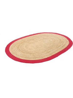 Dolce Vita Halı Agra Jute Red Oval