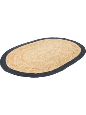 Dolce Vita Halı Agra Jute Black Oval