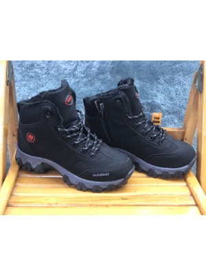 Jagulep Garson Boy Fermuarlı Autdor Içi Tüylü Spor Çocuk Botu