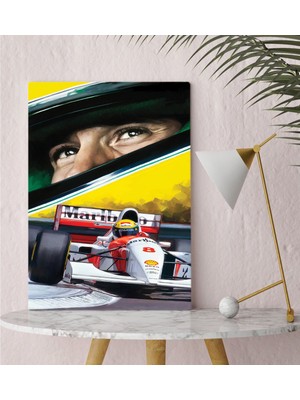 Bk Gift F1 Ayrton Senna Tasarımlı Kanvas Tablo 30 x 50 Cmcm-1