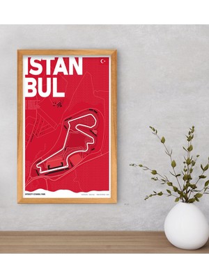Bk Gift Istanbul Park Tasarımlı Dekoratif Retro Ahşap Çerçeveli Tablo-1
