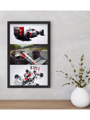 Bk Gift Formula 1 Tasarımlı Dekoratif Ahşap Siyah Çerçeveli Tablo-10