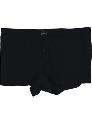 Redzone Erkek Büyük Beden Battal Boy Penye Boxer Düz Siyah