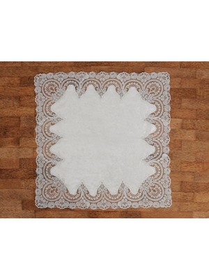 Çeyiz Diyarı Lisa Kadife Bohça Krem Krem