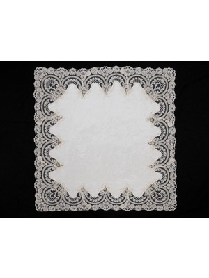 Çeyiz Diyarı Lisa Kadife Bohça Krem Altın