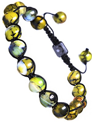 Tesbih Atölyesi Makrome Ejderha Akik Taşı Bileklik