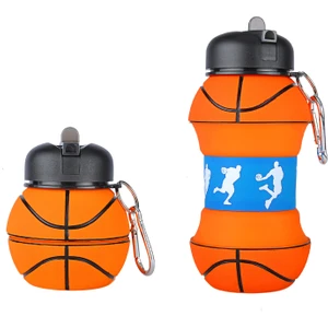 550ml Basketbol Şeklinde Çocuk Su Matarası - Turuncu (Yurt Dışından)