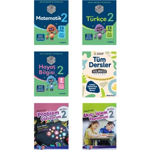 Tudem Yayınları  2. Sınıf Matematik Türkçe Hayat Bil. Föy Soru Deneme Problem Çözüyorum Akıcı İşlem Yapıyorum