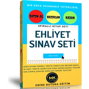 Enine Boyuna Eğitim Ehliyet Sınav Seti (Ehliyet Kitabı ve Çıkacak Sorular)