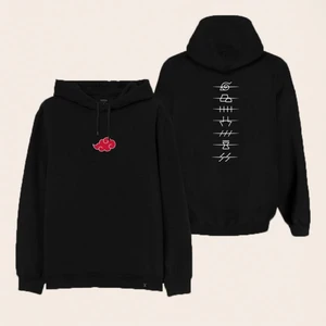 Siyah Sırt Baskı Bulut Sweatshirt