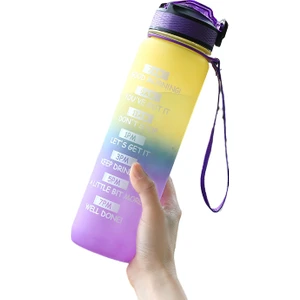 1000 ml Spor Su Şişesi - Sarı/Mor (Yurt Dışından)