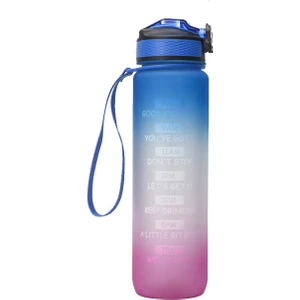 Degrade Renkli Su Şişesi Tritan Açık Spor Kupası 1000 ml (Yurt Dışından)