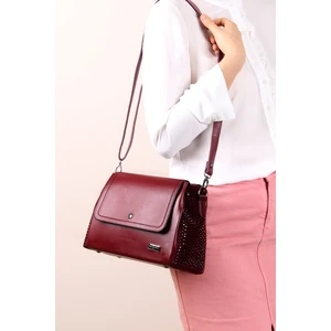 Bay Pablo C760 Bordo Orta Boy Kadın Çantası El ve Omuz Askılı