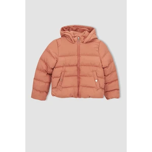 Kız Çocuk Oversize Kapüşonlu Astarlı Şişme Mont U4296A621WN