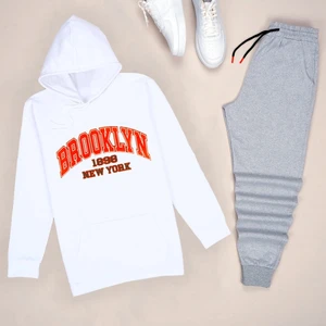 Beyaz Brooklyn Eşofman Takımı