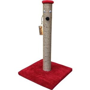 Brt Pet Peluş Kedi Tırmalama Tahtası - 52 Cm-Kırmızı